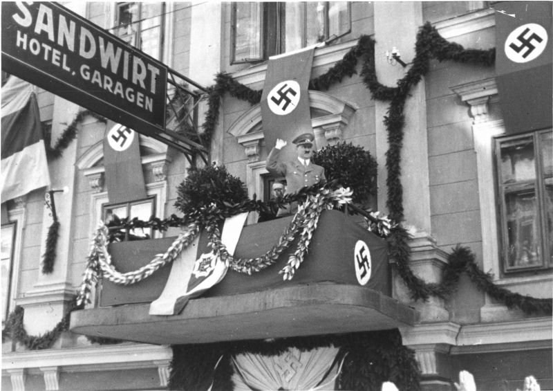 Adolf Hitler in Klagenfurt at the Sandwirt Hotel